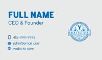 Greek Upsilon Letter Y Business Card Image Preview