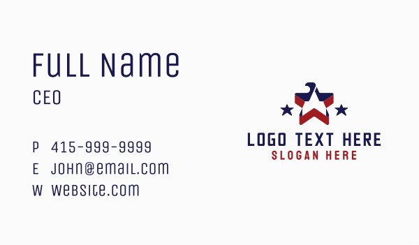 American Star Eagle Business Card Design Image Preview