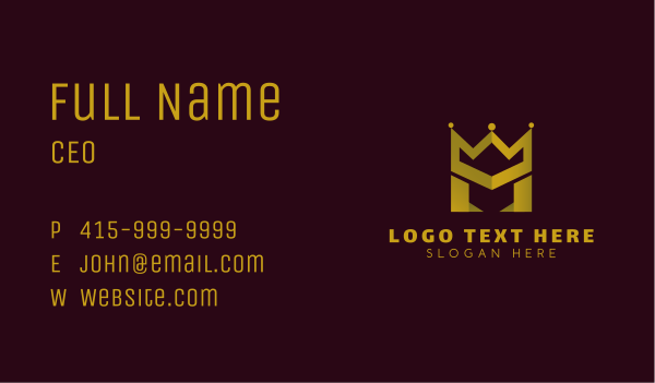 Luxurious Monarch Letter M Business Card Design Image Preview