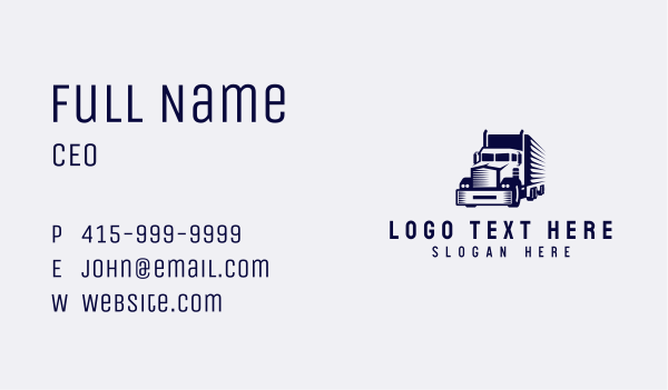 Cargo Truck Forwarding Business Card Design Image Preview