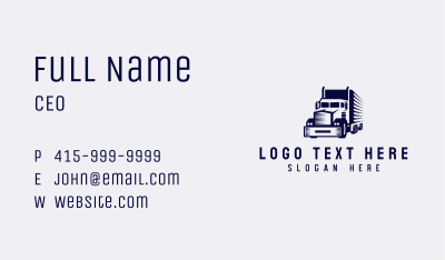 Cargo Truck Forwarding Business Card Image Preview