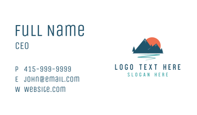 Outdoor Mountain Sunset  Business Card Image Preview