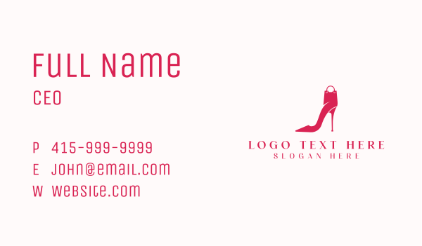 Stilettos Fashion Shopping Business Card Design Image Preview