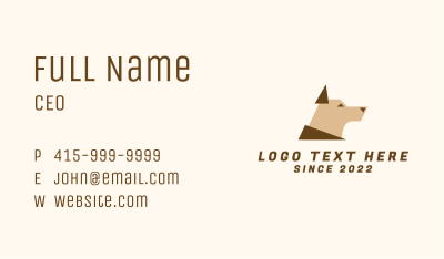 Hound Dog Training Business Card Image Preview
