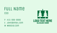 Green Christmas Pine Tree  Business Card Image Preview