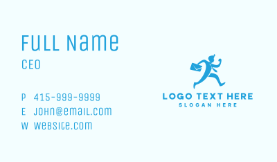 Running Professional Employee  Business Card Image Preview