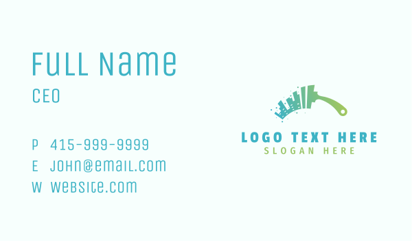 Cleaner Squilgee Building Business Card Design Image Preview