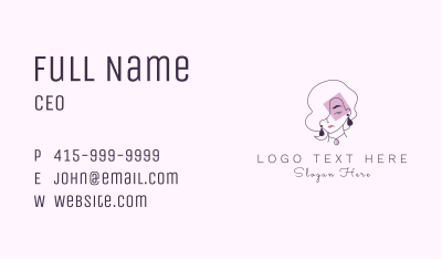 Sophisticated Woman Jewelry Business Card Image Preview