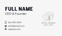 Woman Stylist Earring  Business Card Image Preview