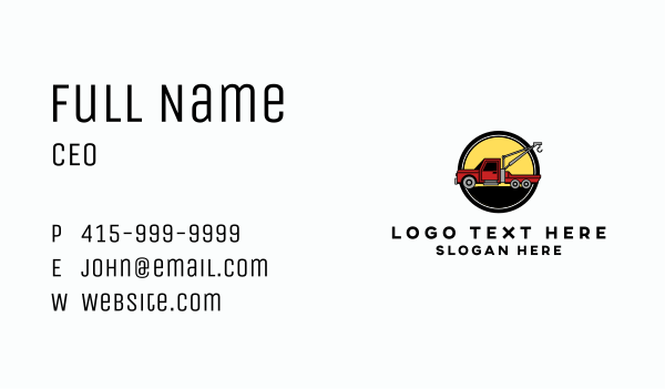 Tow Truck Transportation Business Card Design Image Preview