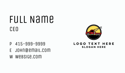 Tow Truck Transportation Business Card Image Preview