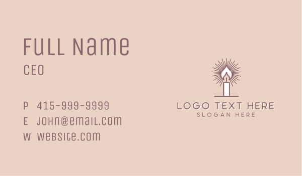 Wax Candlelight Decor  Business Card Design Image Preview