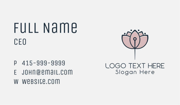 Lotus Acupuncture  Business Card Design Image Preview