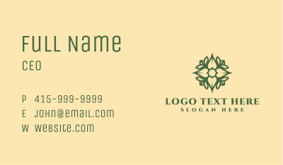Flower Ornament Spa Business Card Image Preview
