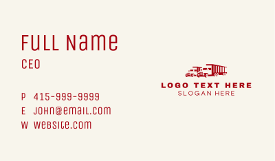 Truck Fleet Delivery Business Card Image Preview