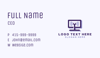 Computer Technician Mechanic Business Card Image Preview