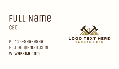 Home Hammer Carpentry Business Card Image Preview