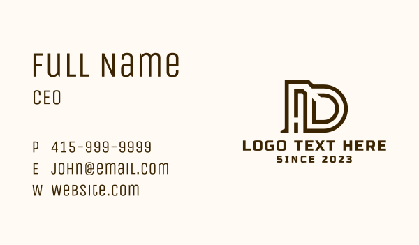 Office Building Letter D Business Card Design Image Preview