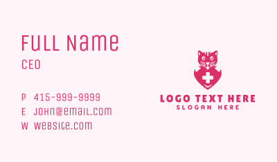 Cat Heart Pet Care Business Card Image Preview