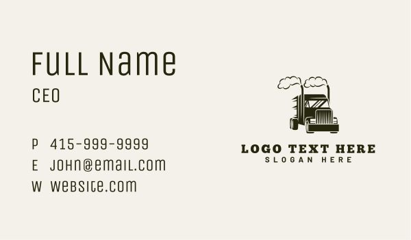 Logistics Truck Vehicle Business Card Design Image Preview