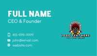  Apache Skull Shield Gaming Business Card Image Preview