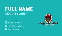  Apache Skull Shield Gaming Business Card Image Preview