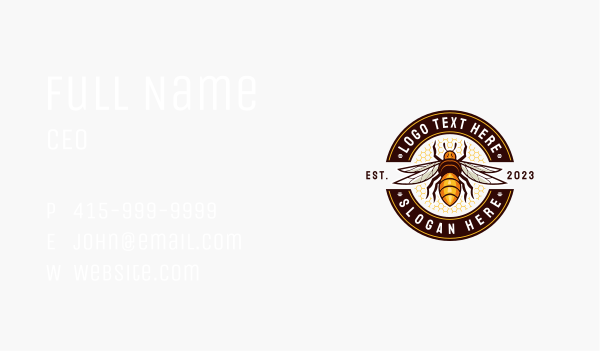 Bee Wings Honeycomb Business Card Design Image Preview