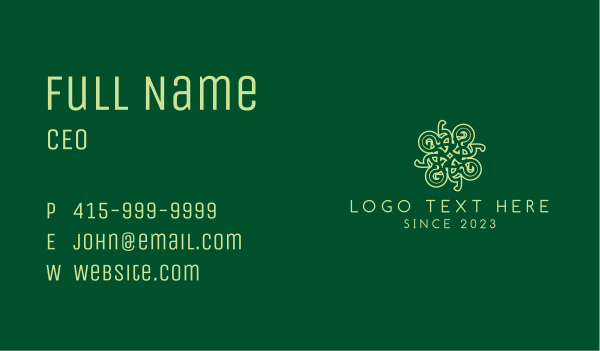 Intricate Celtic Decoration Business Card Design Image Preview