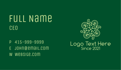 Intricate Celtic Decoration Business Card