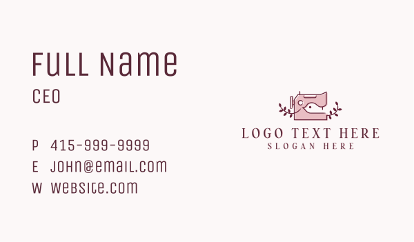 Sewing Machine Fashion Tailor Business Card Design Image Preview