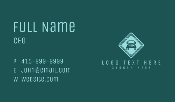 Adventure Jeep Emblem Business Card Design Image Preview