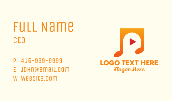 Music Streaming Application Business Card Design Image Preview