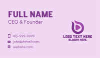 Purple Media Player Business Card Image Preview