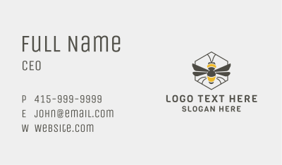 Bee Wings Hexagon Business Card Image Preview
