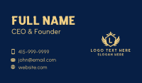 Royal Crown Wing Crest Business Card Design