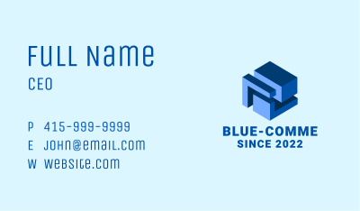Blue Property Building Business Card Image Preview
