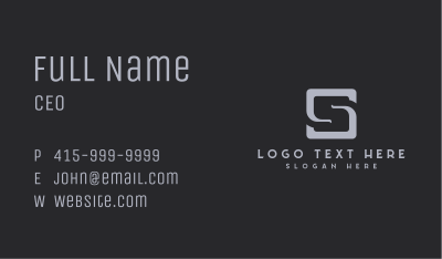 Modern Square Letter S Business Card Image Preview