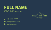 Technology Pixel Wordmark Business Card Preview