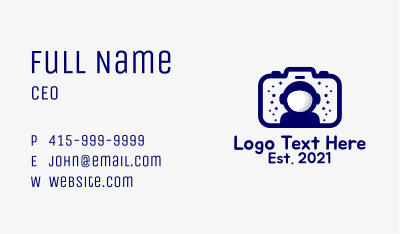 Astronaut Digital Camera  Business Card Image Preview