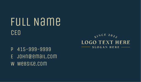 Elegant Vintage Business  Business Card Design Image Preview