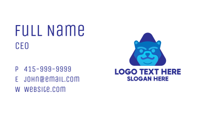 Blue Pet Dog Business Card Image Preview