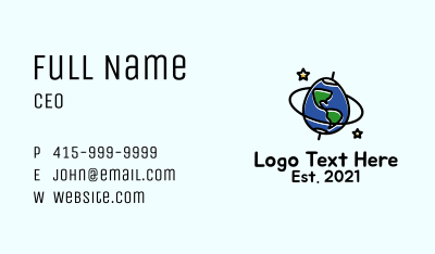 Planet Earth Egg Business Card Image Preview