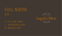 Vintage Brand Wordmark Business Card Image Preview