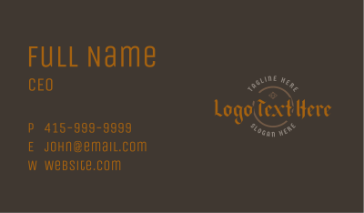 Vintage Brand Wordmark Business Card Image Preview