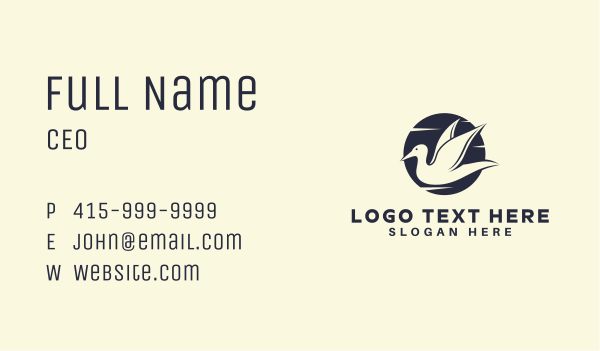 Flying Bird Wings Business Card Design Image Preview