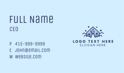House Bubble Spray Cleaning Business Card Image Preview
