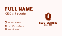 Knight Shield Sword  Business Card Image Preview