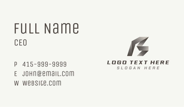 Builder Structure Origami Letter B Business Card Design Image Preview