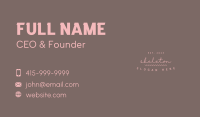 Sweet Girly Shop Wordmark Business Card Image Preview