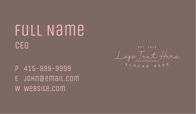 Sweet Girly Shop Wordmark Business Card Image Preview
